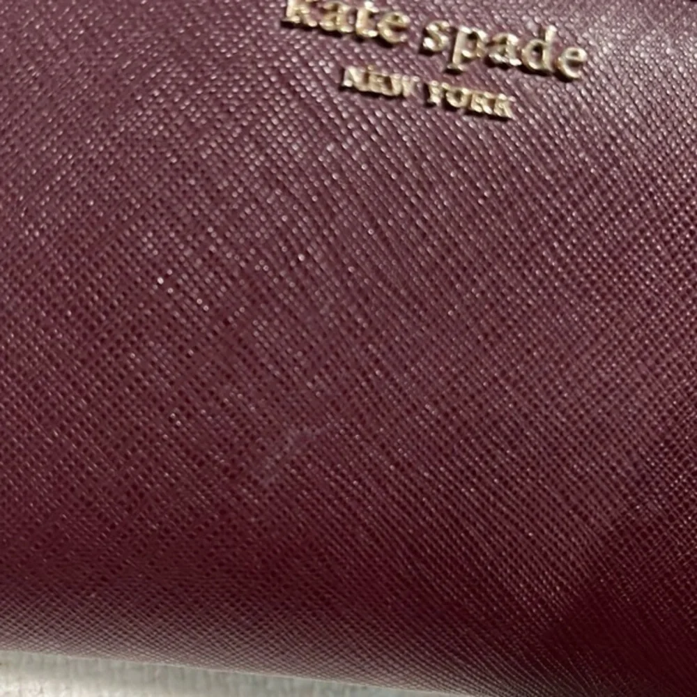 Kate Spade wallet folder purple snap button several card holders signature spade - Picture 9 of 9